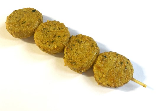 Miniburger curry op spie